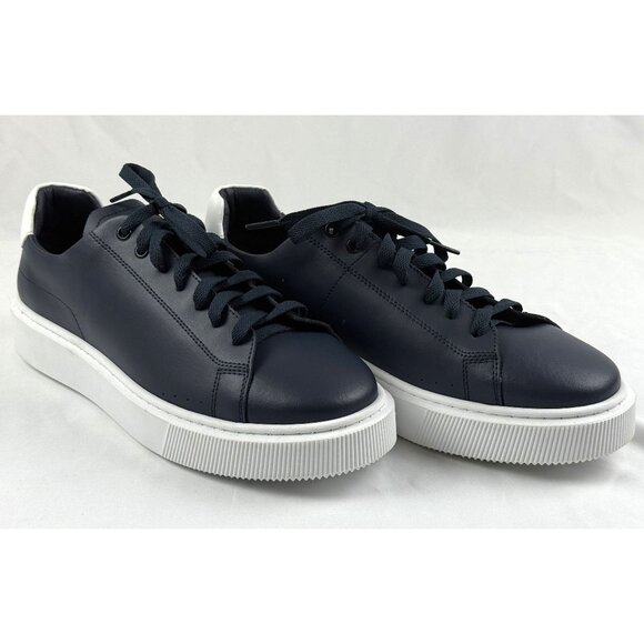 NEW HUGO BOSS Colyn Hybrid Navy Leather Sneakers Men\'s Size US 10.5 / 44 EU